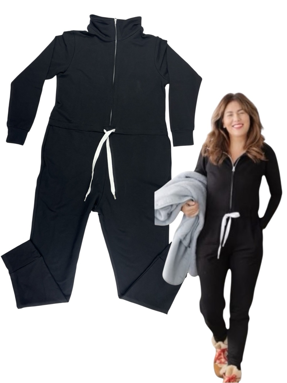 Smash + Tess x Jillian Harris The Shay Romper Mock Neck in Black Size M